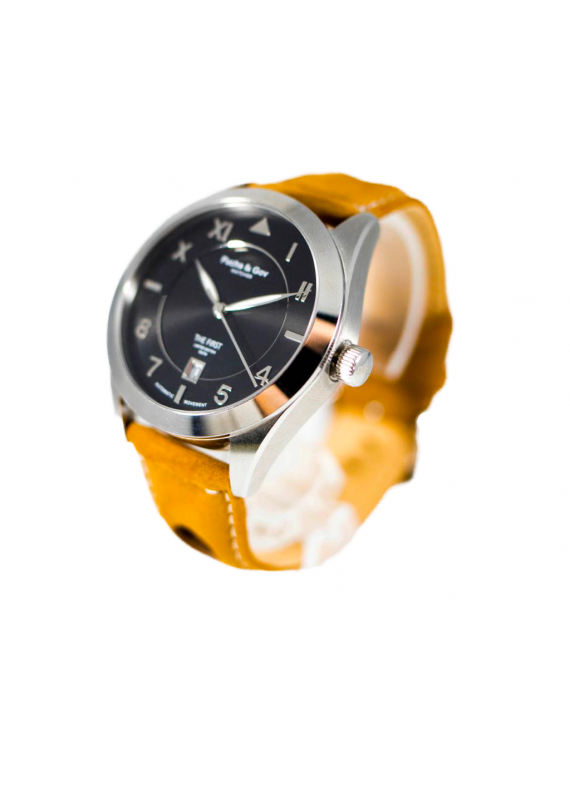 Bracelet Pilote Nubuck Jaune avant