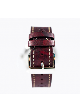 Leather bracelet burgundy