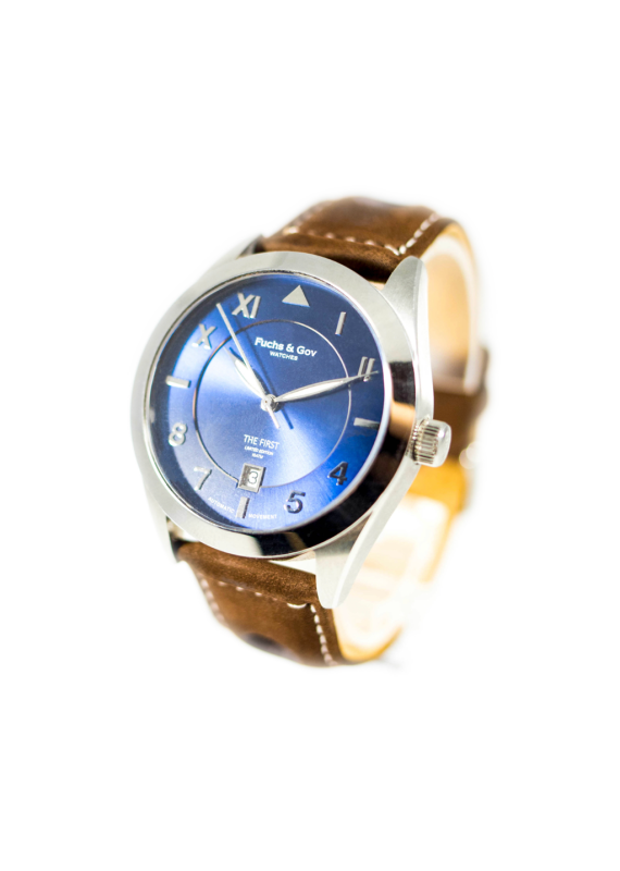Bracelet Pilote Nubuck Brun avant