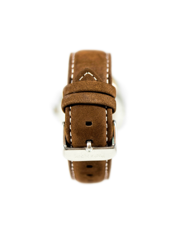 Bracelet Pilote Nubuck Brun arrière